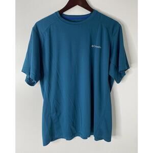 Columbia Omni Wick T Shirt Short Sleeve Blue Men Size Large